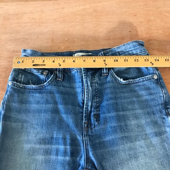 Madewell the Perfect Vintage Jean Women 27 Blue High Rise Distressed Raw Hem - Picture 9 of 13